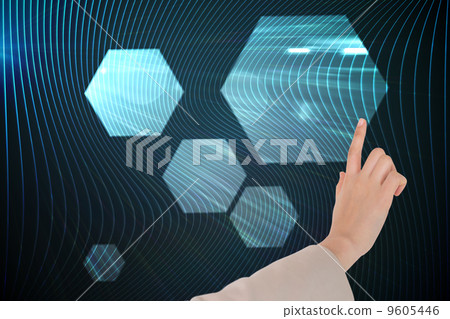 Composite image of businesswoman pointing Composite image of businesswoman pointing 9605446