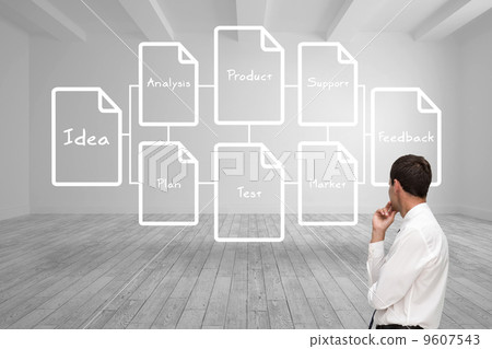 Composite image of thoughtful classy businessman looking away Composite image of thoughtful classy businessman looking away 9607543