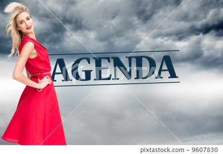 Composite image of happy blonde posing Composite image of happy blonde posing 9607830