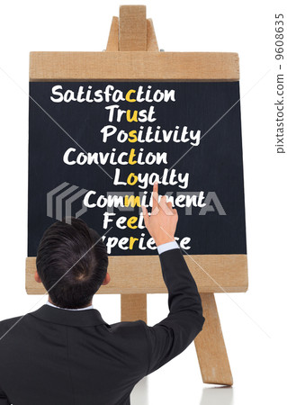 Composite image of asian businessman pointing Composite image of asian businessman pointing 9608635