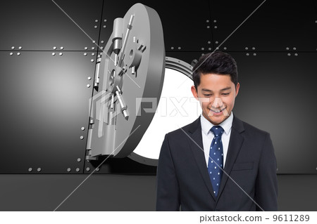 Composite image of smiling asian businessman Composite image of smiling asian businessman 9611289
