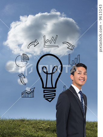 Composite image of smiling asian businessman Composite image of smiling asian businessman 9613143