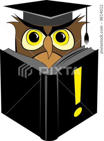 Wise owl reading book 9614012