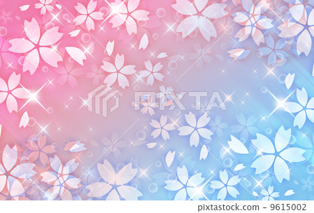 Cherry background, background material 9615002