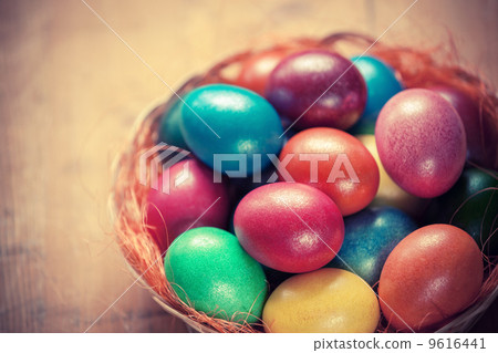 Easter eggs in the basket 9616441
