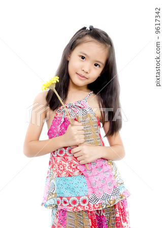 Beautiful little girl in summer dress Beautiful little girl in summer dress 9617342