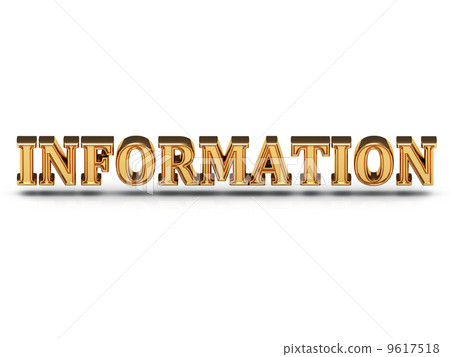 3d inscription INFORMATION golden bright letter 3d inscription INFORMATION golden bright letter 9617518