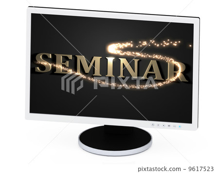 SEMINAR 3d inscription with luminous spark SEMINAR 3d inscription with luminous spark 9617523