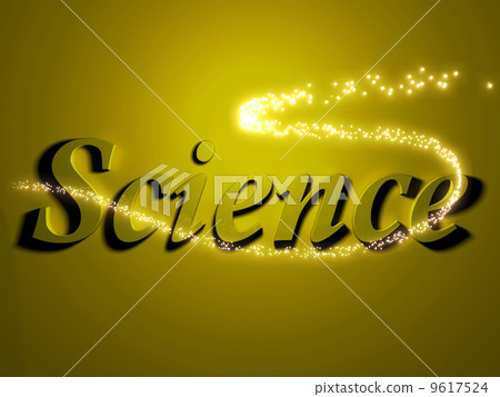 Science 3d inscription with luminous line with spark Science 3d inscription with luminous line with spark 9617524