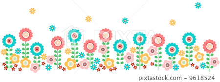 斯堪的納維亞花卉圖案邊框多彩 9618524