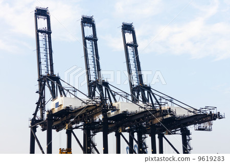 Port cargo crane and container Port cargo crane and container 9619283