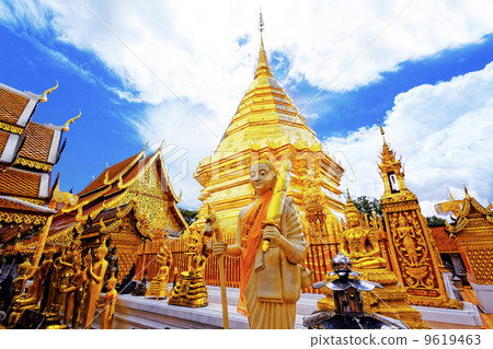 Wat Phra That Doi Suthep is a major tourist destination of Chian 9619463