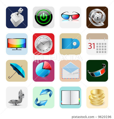 Internet Web Icons Isolated Internet Web Icons Isolated 9620196