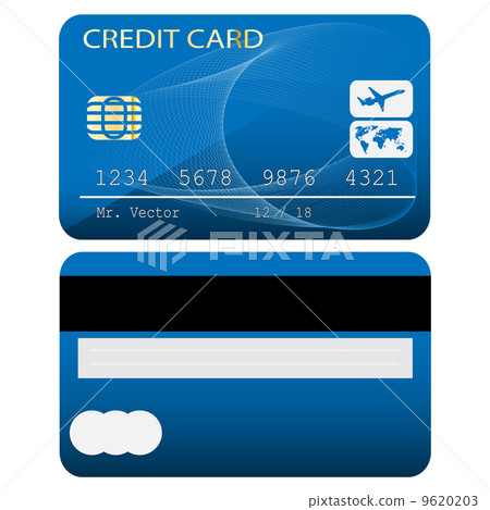 blue Credit card blue Credit card 9620203