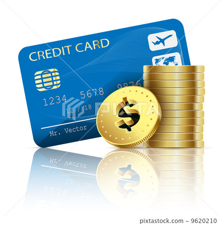 Credit card and coins 9620210