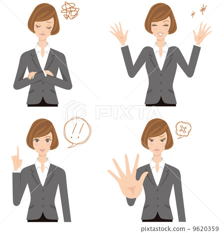 Business woman expression Various poses 9620359
