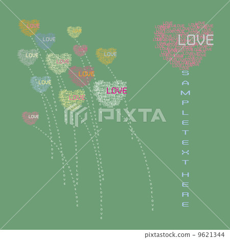 Heart flower greeting card Heart flower greeting card 9621344