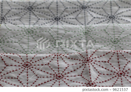 多彩刺子佈，麻葉圖案刺子子 9621537