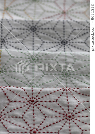 多彩刺子佈，麻葉圖案刺子子 9621538