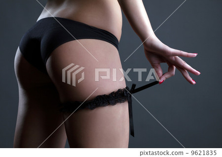 Elastic woman's booty in black panties Elastic woman's booty in black panties 9621835