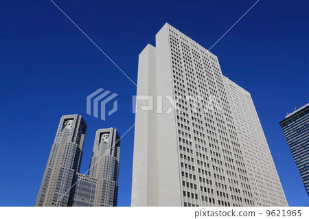January Urban landscape and townscape 392 Tokyo Metropolitan Government Office and Keio Plaza Hotel 9621965