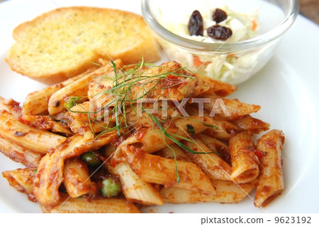 penne spicy red curry sauce , Thai fusion food  9623192