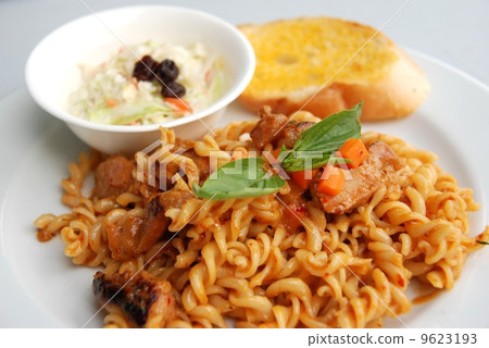 fusilli spicy red curry sauce, Thai fusion food fusilli spicy red curry sauce, Thai fusion food 9623193