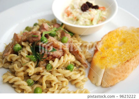 fusilli spicy green curry sauce Thai fusion food fusilli spicy green curry sauce Thai fusion food 9623222