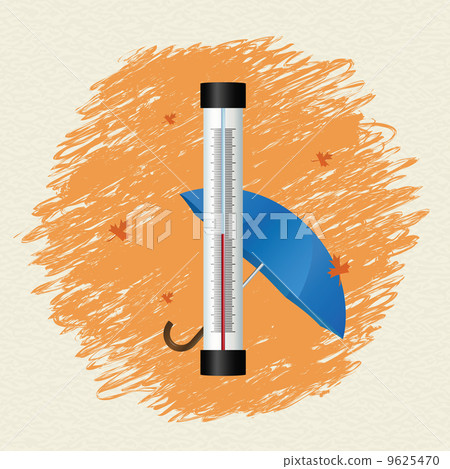Thermometer by seasons. Autumn 9625470