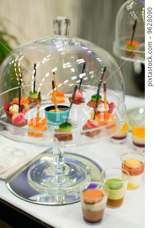 Variety of cnacks at event party or wedding Variety of cnacks at event party or wedding 9628090