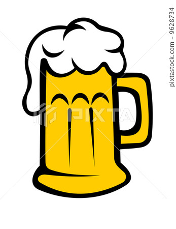 Frothy tankard of beer or lager 9628734