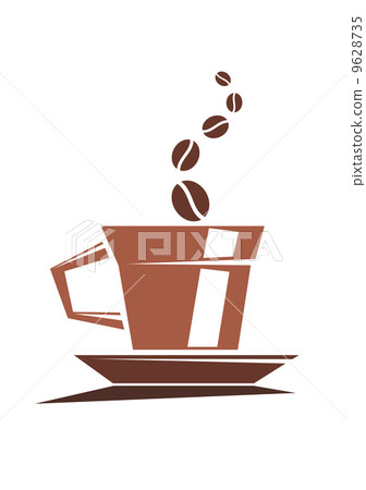 Strong cup of full roast coffee 9628735