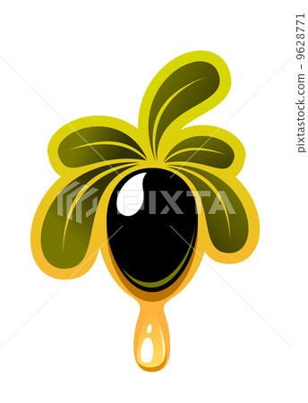 Fresh olive dripping olive oil Fresh olive dripping olive oil 9628771