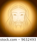 Jesus Christ gloria shine light vector illustration 9632493