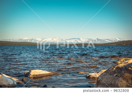 Imandra Lake and Hibiny mountains Northern Landscape moody scenery Scandinavian nature trendy colors Imandra Lake and Hibiny mountains Northern Landscape moody scenery Scandinavian nature trendy colors 9632808