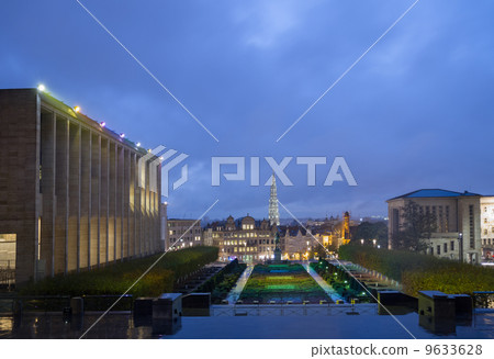Brussels cityscape at night Brussels cityscape at night 9633628