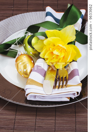 cutlery serving on plate for easter cutlery serving on plate for easter 9633662
