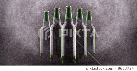 Bottle of beer with drops Bottle of beer with drops 9633724