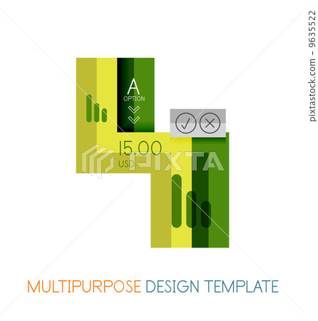 Business stripes presentation design template 9635522