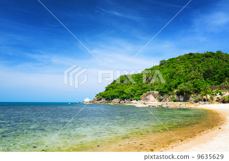 Beautiful tropical landscape. Samui Island, Thailand 9635629
