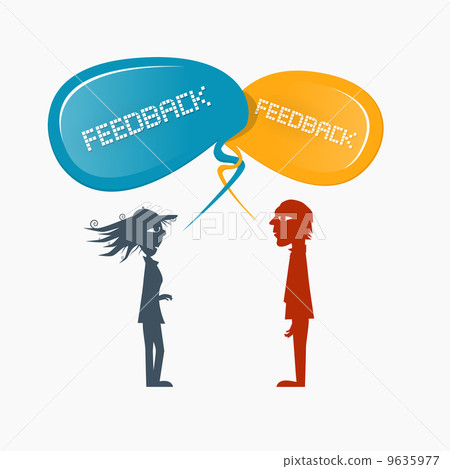 Feedback Vector Illustration with Man and Woman 9635977