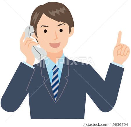 A businessman who is calling - Stock Illustration [9636794] - PIXTA