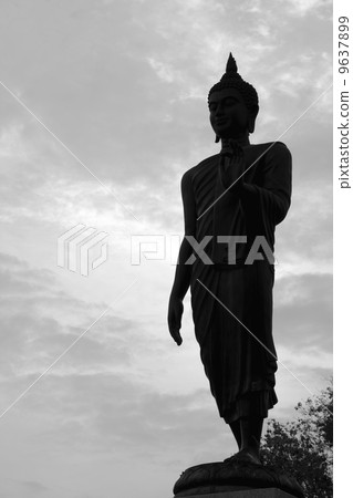Buddha image in black and white. Buddha image in black and white. 9637899