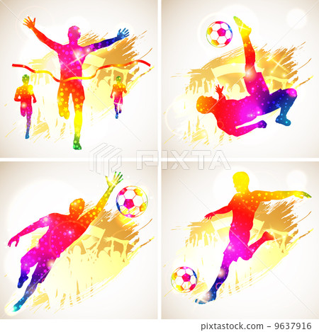 Soccer and Winner Silhouette 9637916
