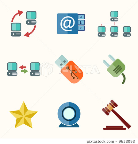 Universal Vector Flat Icons 9638098