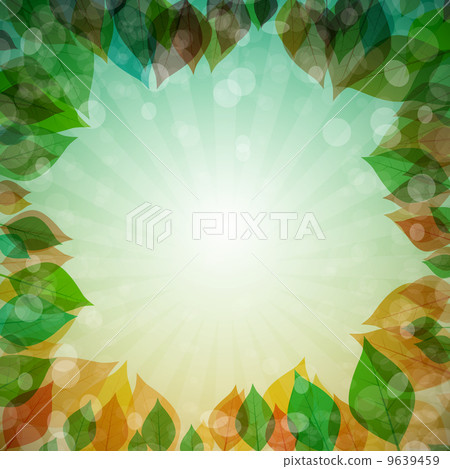 Abstract Vector Spring, Summer, Autumn, Winter Background with Leaves Abstract Vector Spring, Summer, Autumn, Winter Background with Leaves 9639459