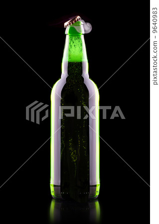 open wet beer bottle open wet beer bottle 9640983