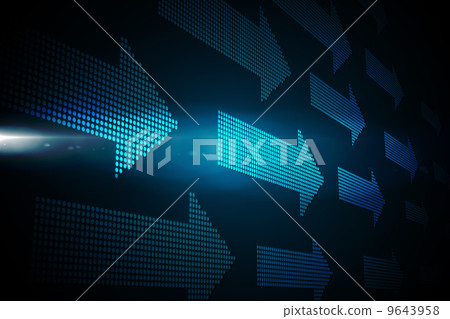 Shiny arrows on black background - Stock Illustration [9643958] - PIXTA