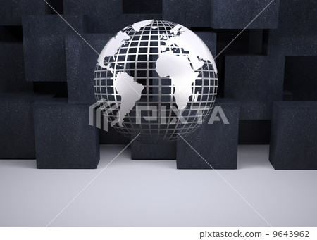 Planet on black abstract background Planet on black abstract background 9643962