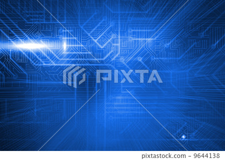 Futuristic blue circuit board Futuristic blue circuit board 9644138